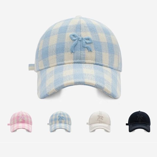 Baseball Embroidered Cap Bow