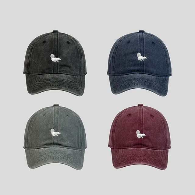 Cap Squirrel Baseball Embroidered