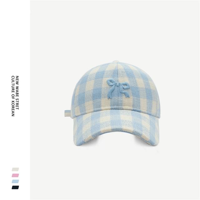 Baseball Embroidered Cap Bow