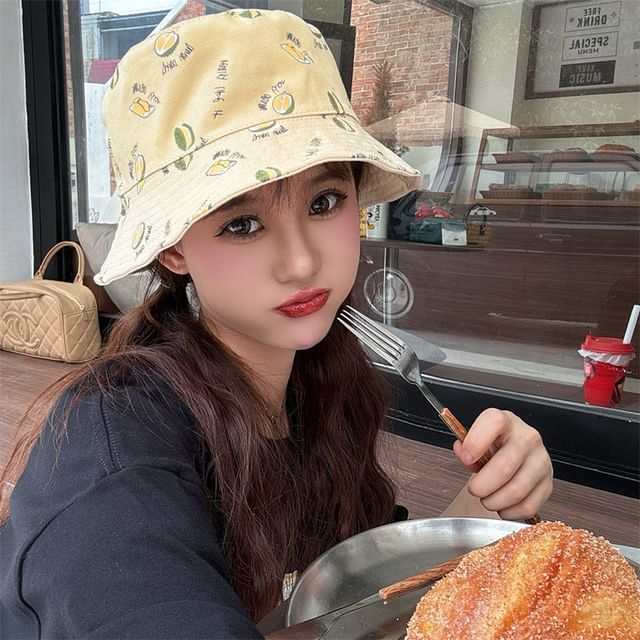 Print Hat Durian Bucket