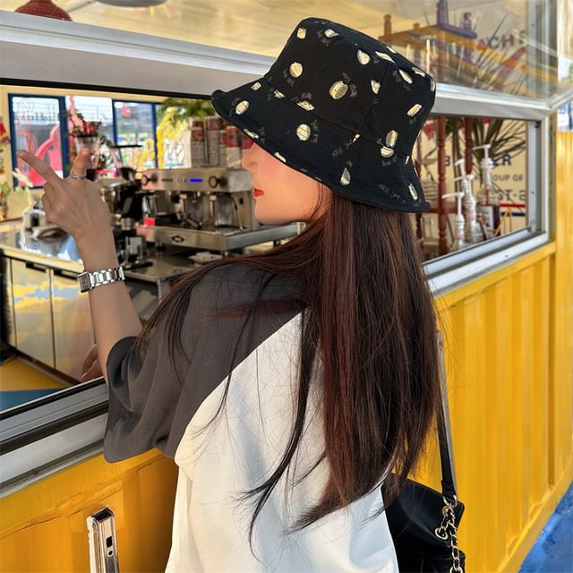 Print Hat Durian Bucket