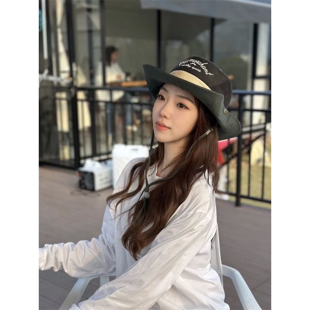 Embroidered Boonie Hat Letter