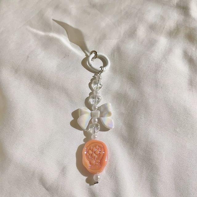 Resin Bow Phone Lanyard with Pad Charm