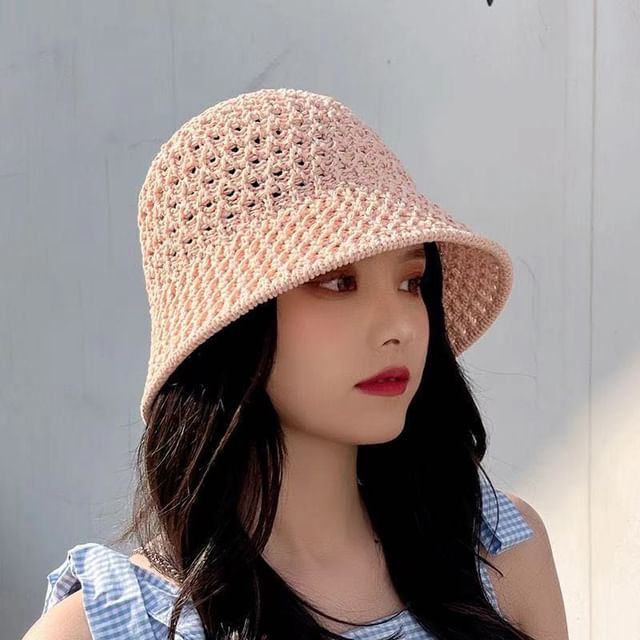 Hat Plain Straw Bucket