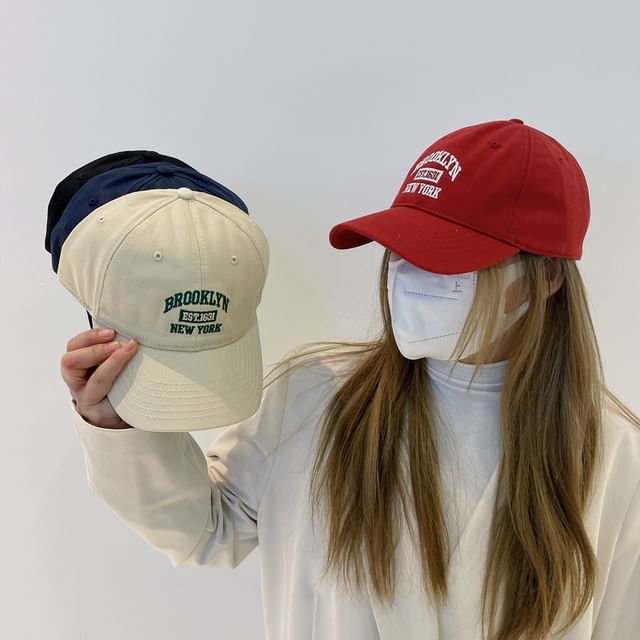 Embroidered Lettering Cap