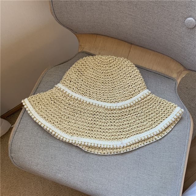 Pearl Sun Faux Hat Straw