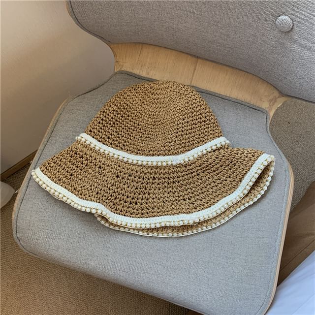 Pearl Sun Faux Hat Straw