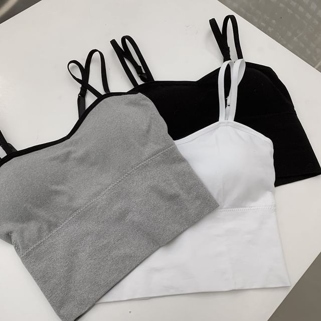 Top Plain Strappy Crop