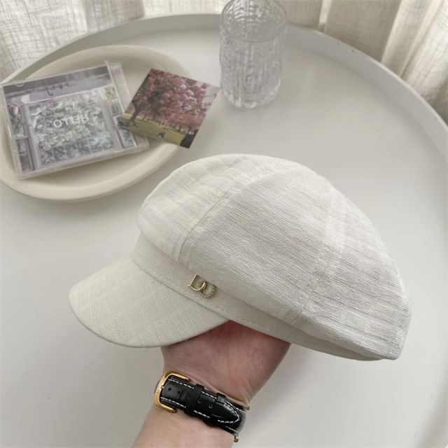 Plain Cap Rhinestone Newsboy Accent