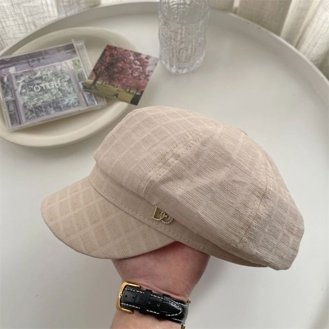 Plain Cap Rhinestone Newsboy Accent