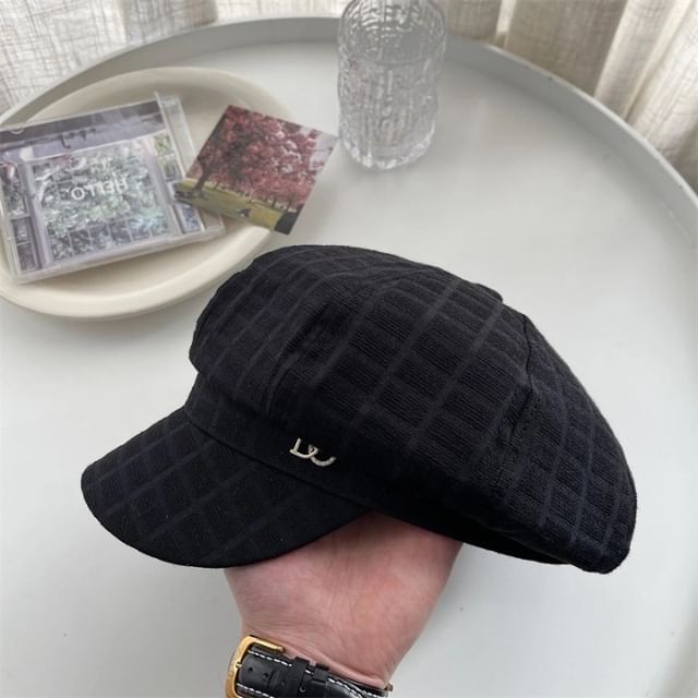 Plain Cap Rhinestone Newsboy Accent