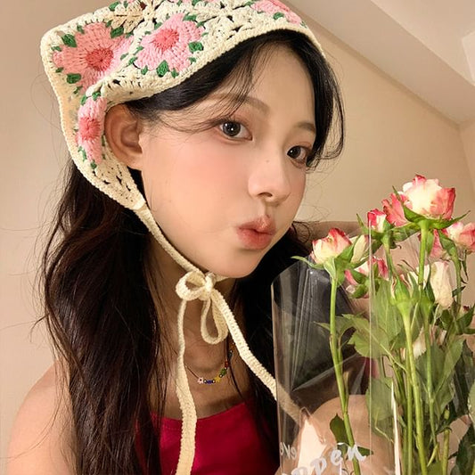 Lace Scarf Crochet Floral