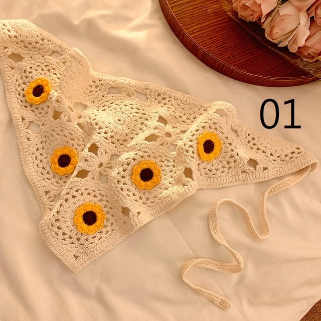 Lace Scarf Crochet Floral