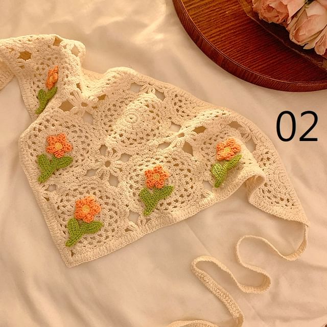 Lace Scarf Crochet Floral