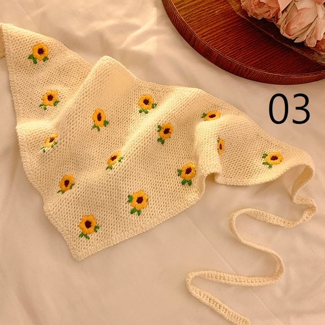 Lace Scarf Crochet Floral