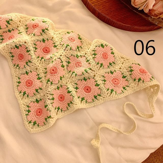 Lace Scarf Crochet Floral