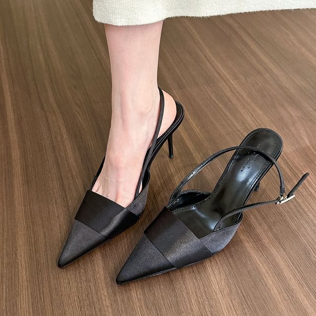 Toe Sandals Pointed Stiletto Slingback Heel
