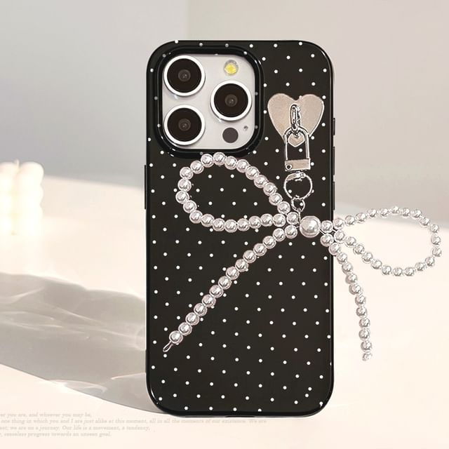 Bow Dotted Charm Phone Case