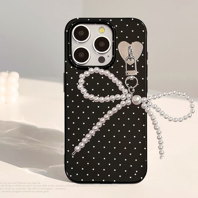 Bow Dotted Charm Phone Case