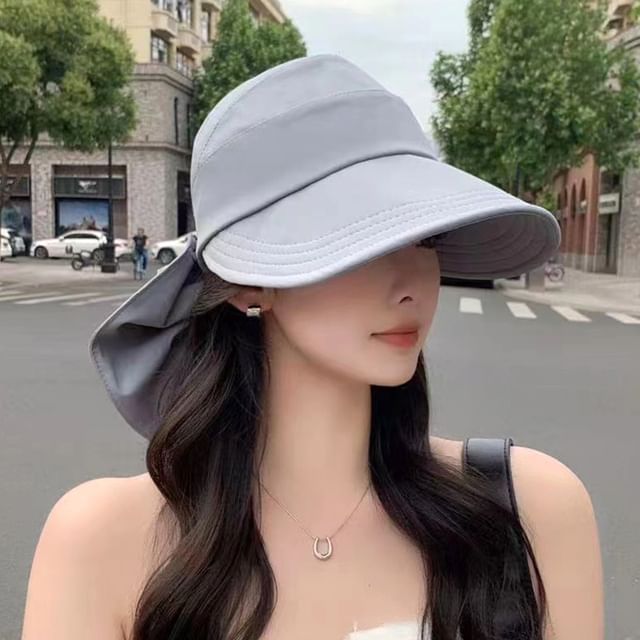 Sun Top Plain Hat Open
