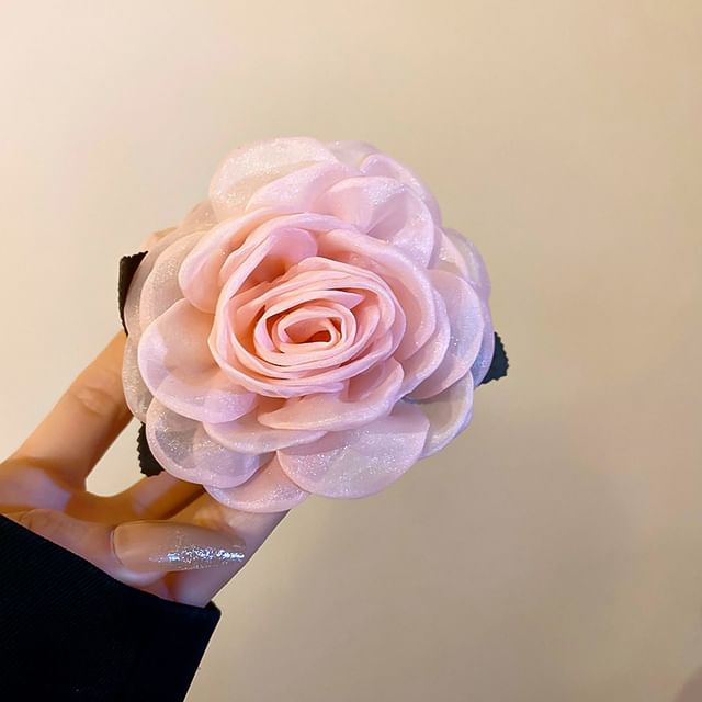 Mesh Hair Floral Claw