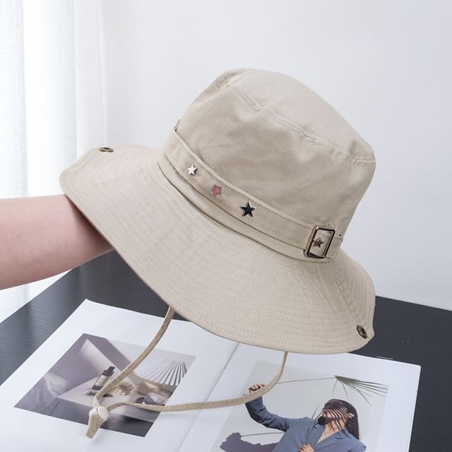 Bucket Plain Buckled Hat