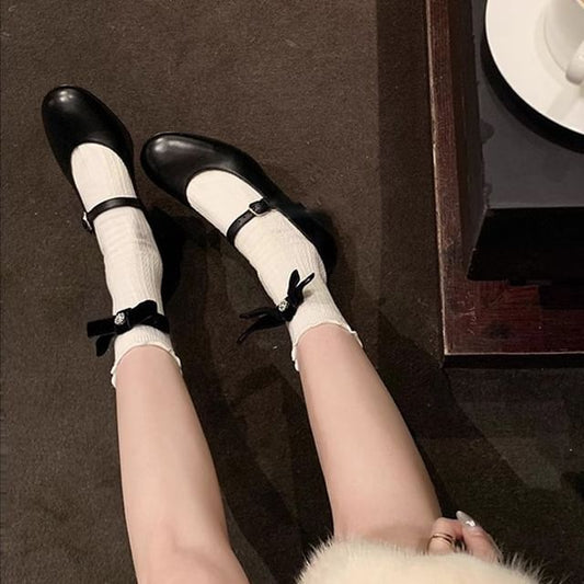 Mary Heel Pumps Chunky Jane