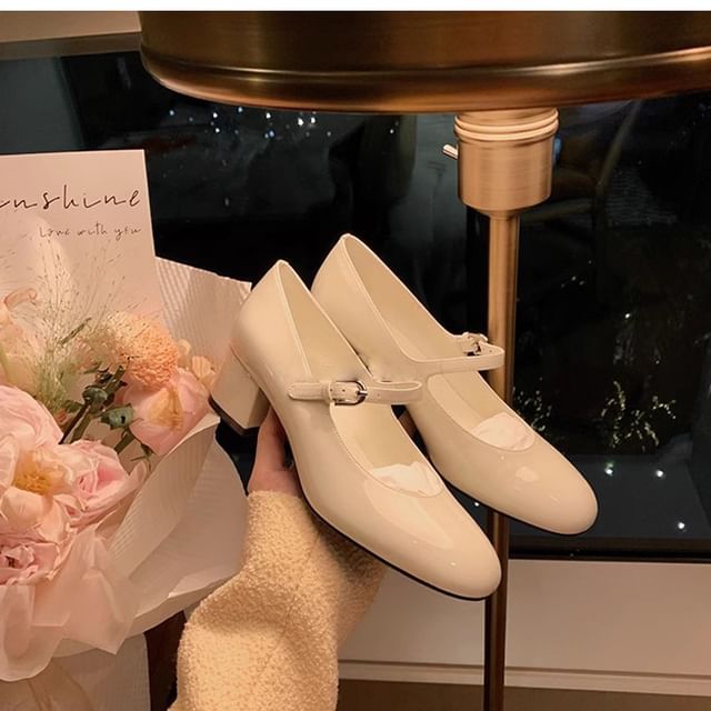 Mary Heel Pumps Chunky Jane