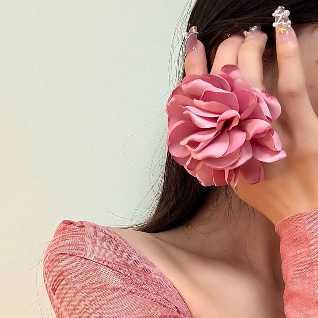 Open Fabric Ring Floral