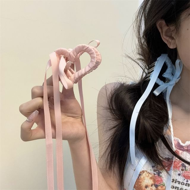 Heart Ribbon Clamp Hair