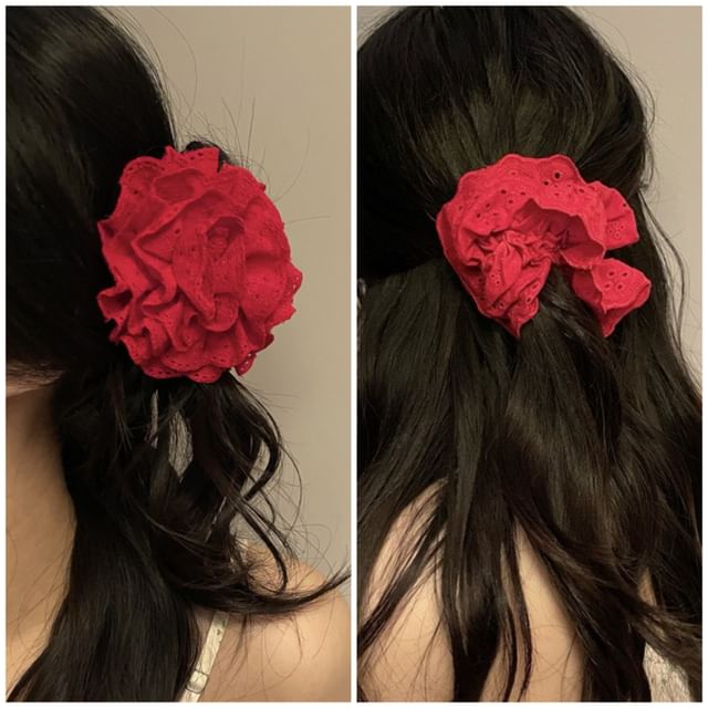 Fabric Scrunchie Clamp / Hair Floral