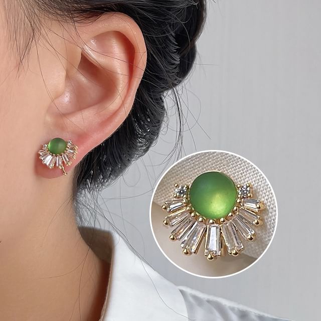 Cuff Ear Alloy Faux Rhinestone Gemstone