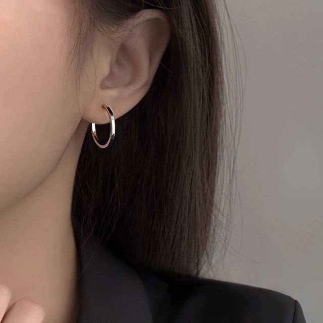 Silver Earring Hoop Sterling