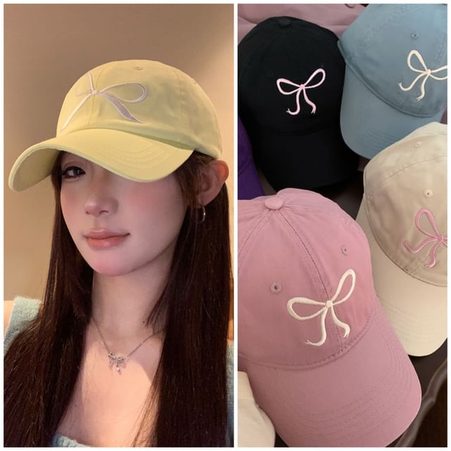 Baseball Bow Cap Embroidered