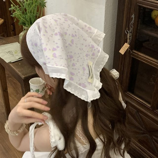 Scarf (Various Head Lace Triangle Embroidered Designs)