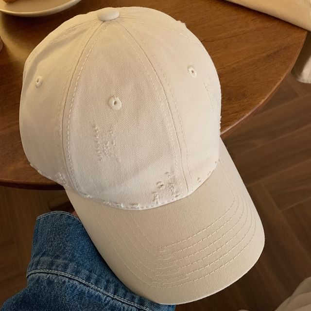 Distressed Cap Baseball Plain