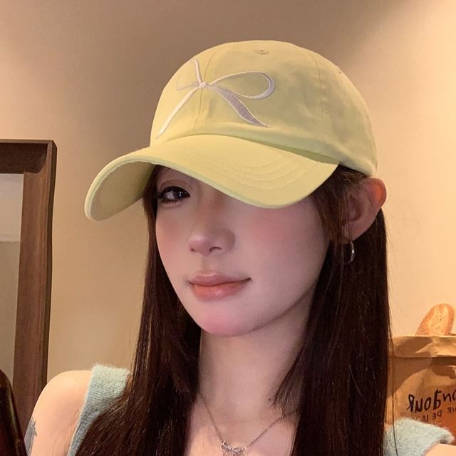 Baseball Bow Cap Embroidered