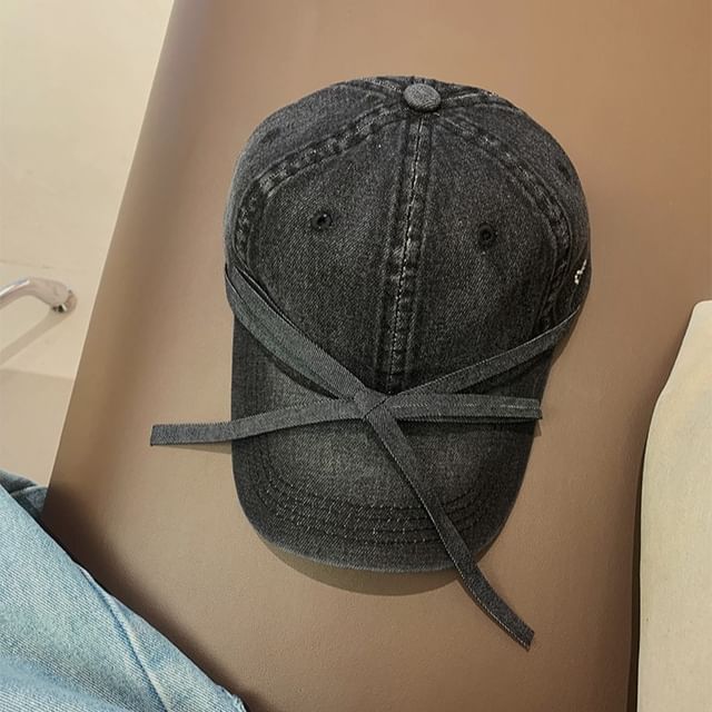 Cap Bow Denim Baseball
