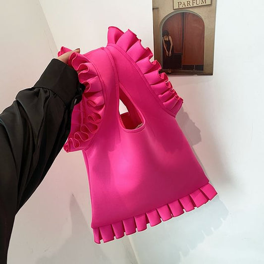 Ruffle Plain Shopper Bag