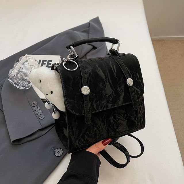 Charm Bag Patterned Set Backpack /