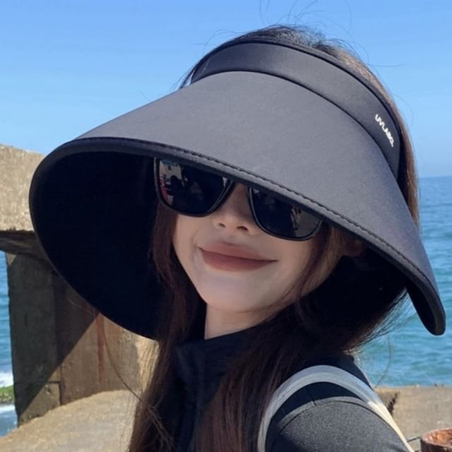 Lettering Hat Wide Brim Sun