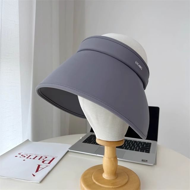 Lettering Hat Wide Brim Sun