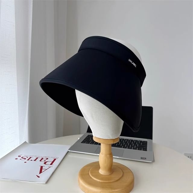 Lettering Hat Wide Brim Sun