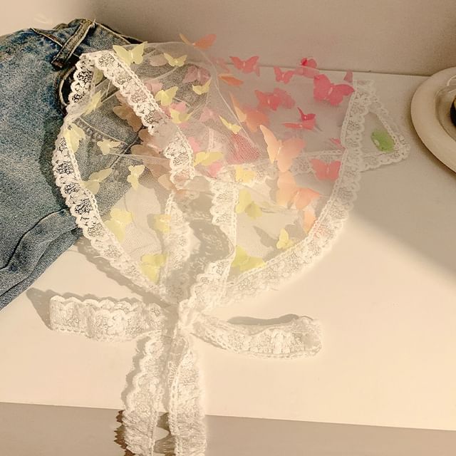 Head Designs) Trim Triangle Lace Scarf (Various