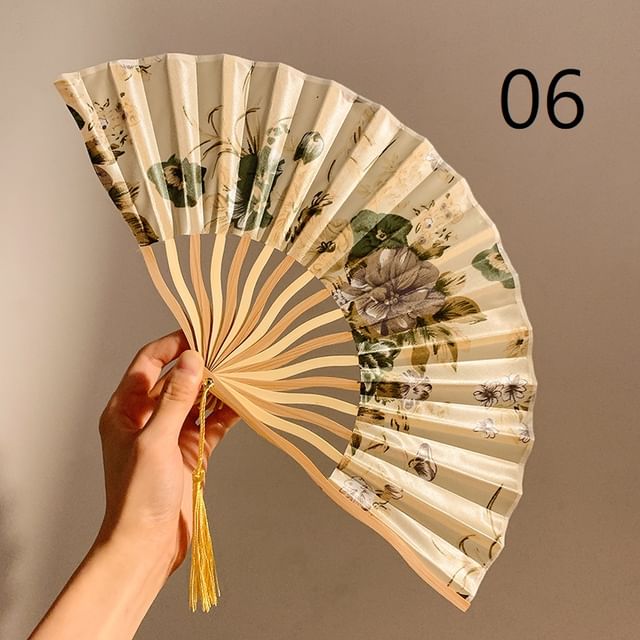 Foldable Fan Choker Floral Hand Designs) Lace Set / (Various