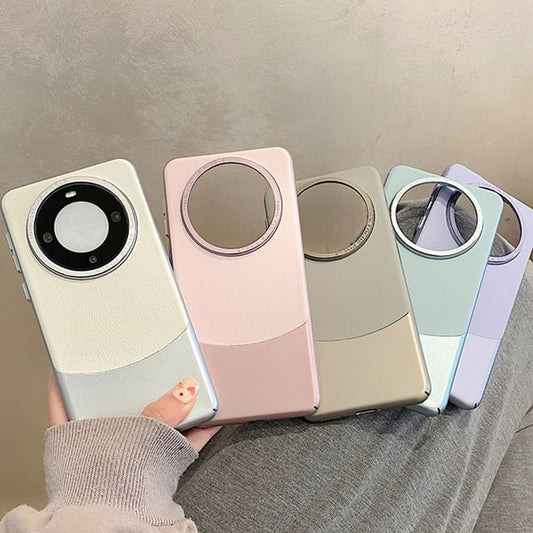 Leather Color Case Phone Faux Panel