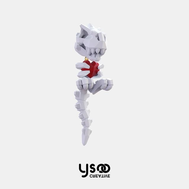 / Dinosaur Stud Clip-On Ear Earring