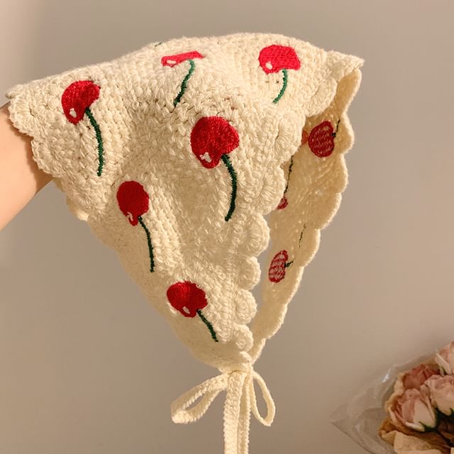 (Various Head Triangle Scarf Designs) Embroidered