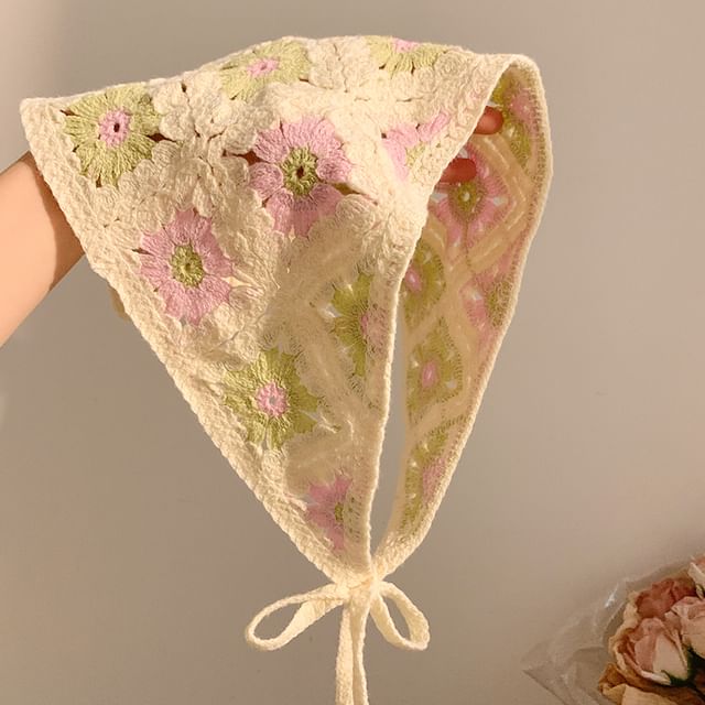 (Various Head Triangle Scarf Designs) Embroidered
