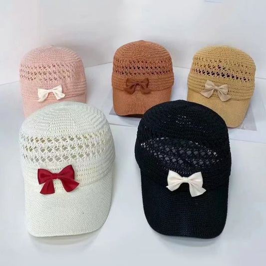 Cap Woven Baseball Bow